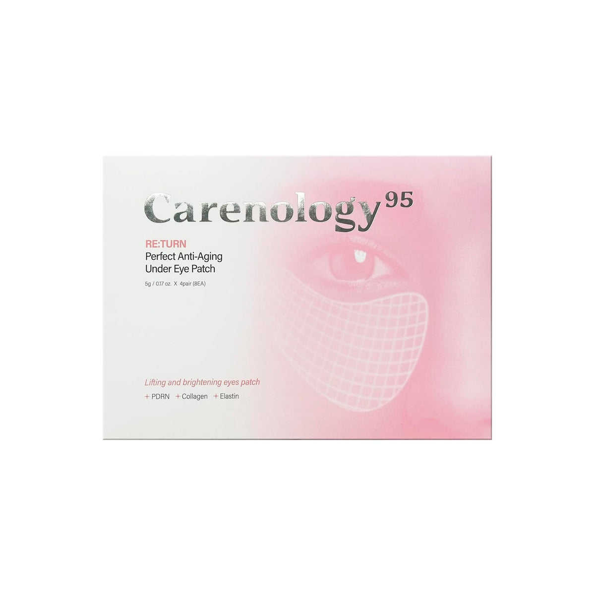 Carenology95 Carenology95 RE:TURN Perfect Anti-Aging Under Eye Patch 4 Sheet Set - anti-aging - front bottle shot