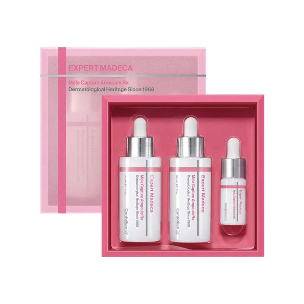 Centellian24 Centellian24 Expert Madeca Mela Capture Ampoule RX (30ml x 2 + 7ml x 1) Special Set - hydrating - front bottle