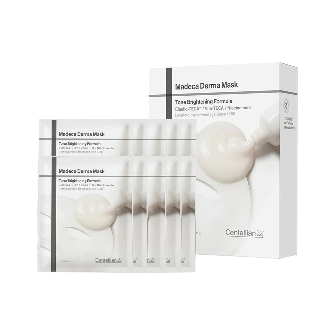 Centellian24 Centellian24 Madeca Derma Mask Tone Brightening Formula 25ml 1 Box 10 Sheets - hydrating - front bottle shot