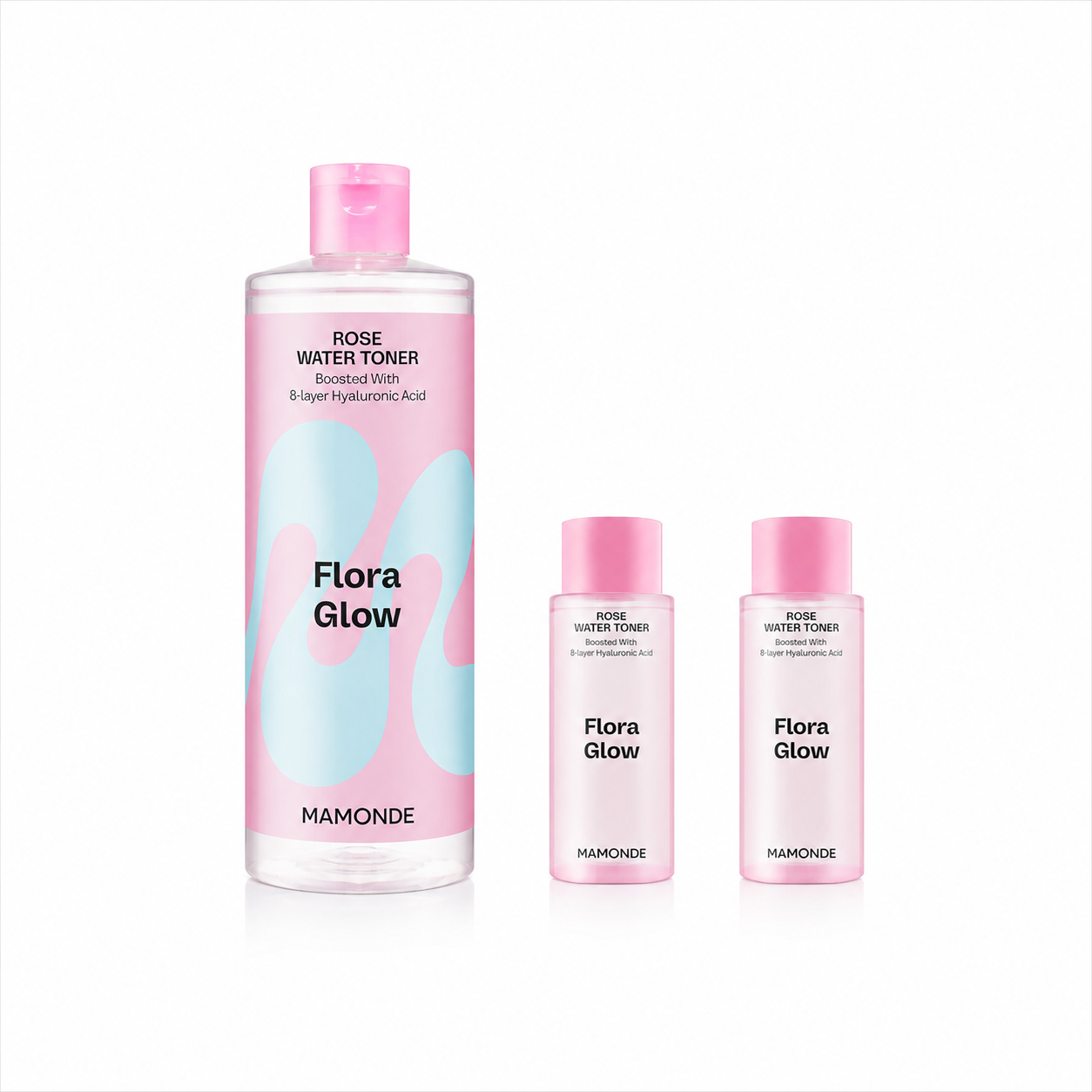 Mamonde Mamonde Flower Glow Rose Water Toner 500ml + 50ml x 2ea - hydrating - front bottle shot