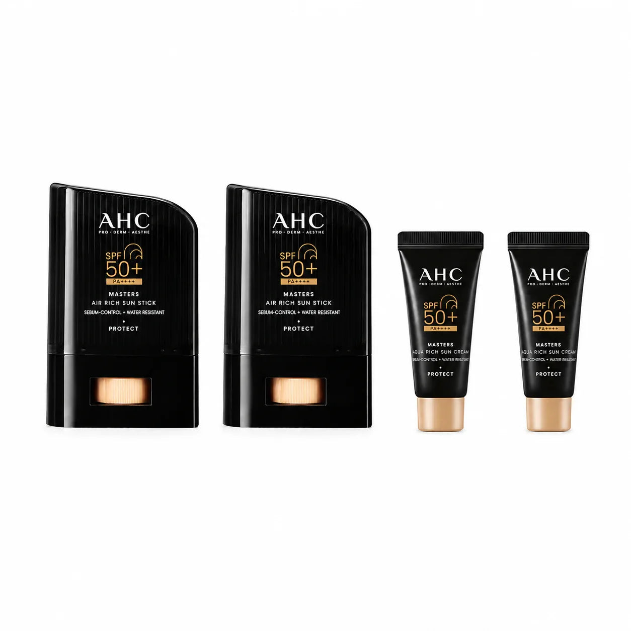 AHC AHC Masters Air Rich Sun Stick SPF50+ PA++++ 22g x 2ea (+ Sunscreen 10g x 2ea) - hydrating - front bottle shot