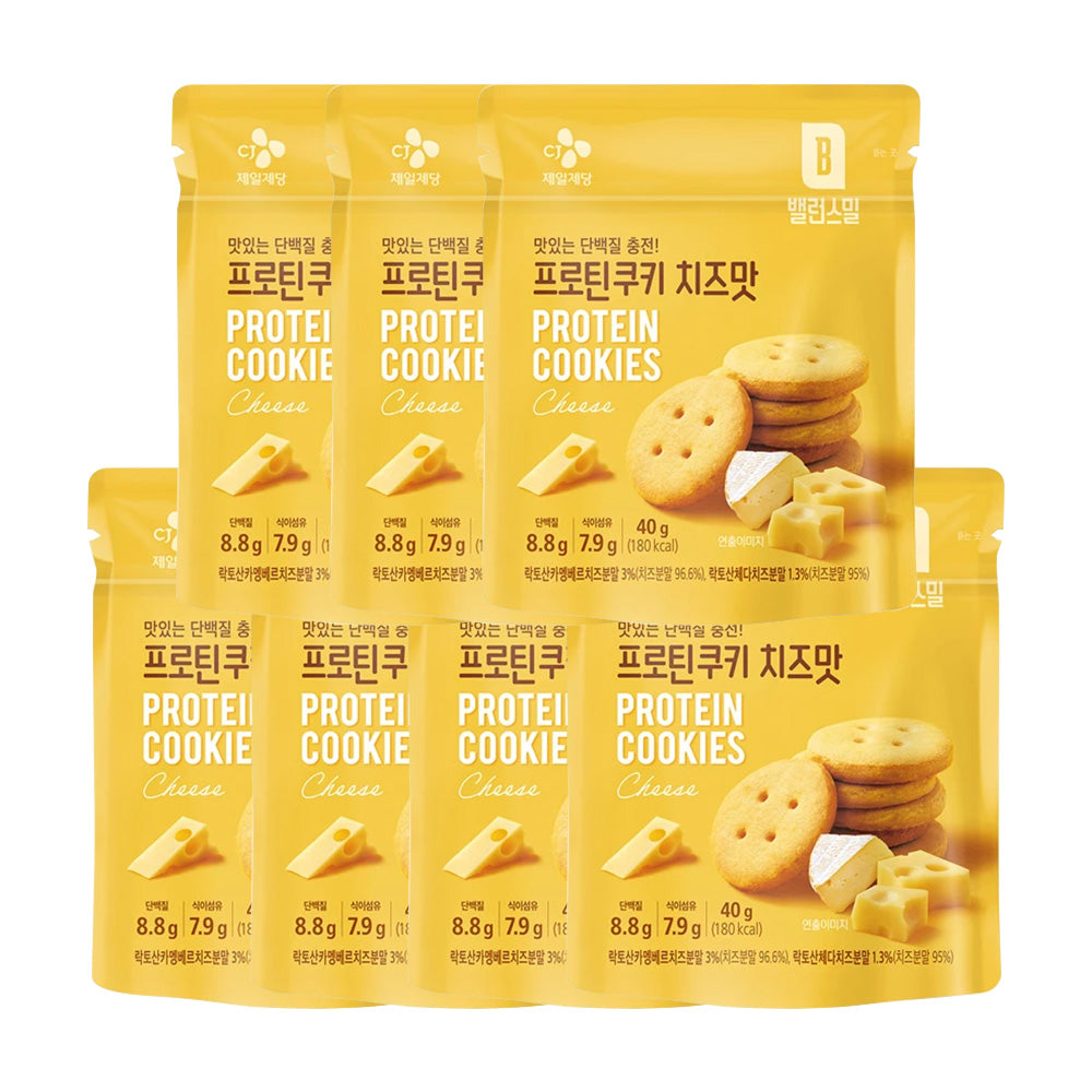 Cheil Jedang Cheil Jedang Balance Meal Protein Cookies Cheese 40g x 7 Packs - daily care - front bottle shot