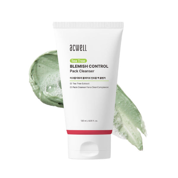 acwell Acwell Tea Tree Blemish Control Pack Cleanser 120ml - soothing - front bottle shot