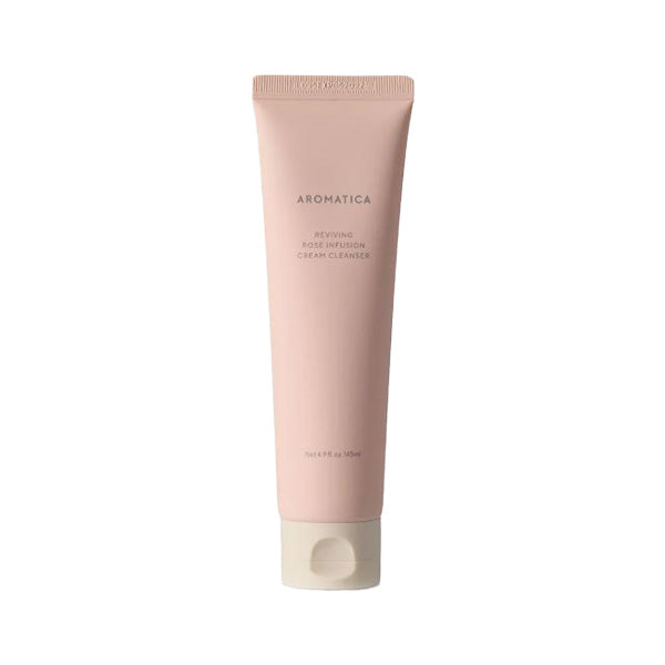 AROMATICA AROMATICA Reviving Rose Infusion Cream Cleanser 145ml - hydrating - front bottle shot