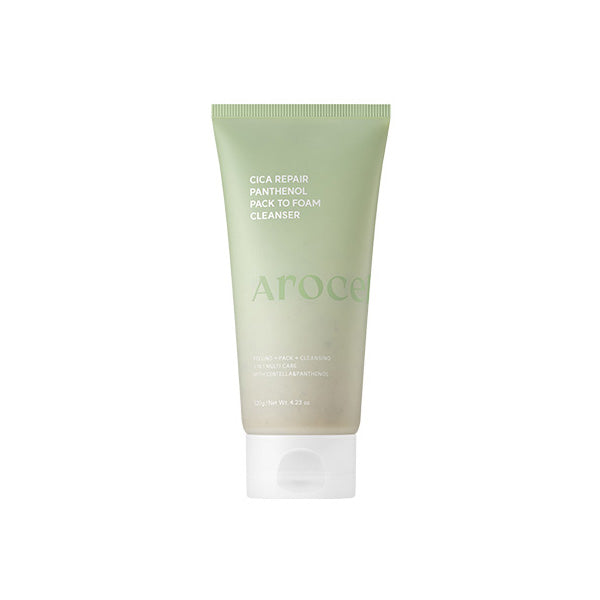 AROCELL AROCELL Cica Repair Panthenol Pack to Foam Cleanser 120g - hydrating - front bottle shot