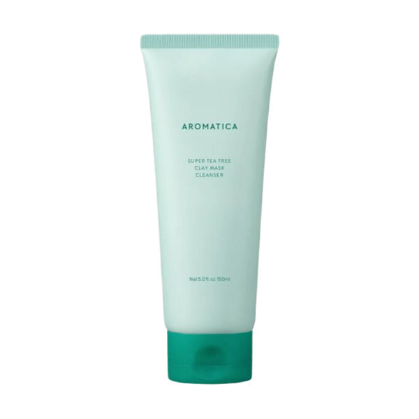 AROMATICA AROMATICA Super Tea Tree Clay Mask Pack Cleanser 150ml - hydrating - front bottle shot