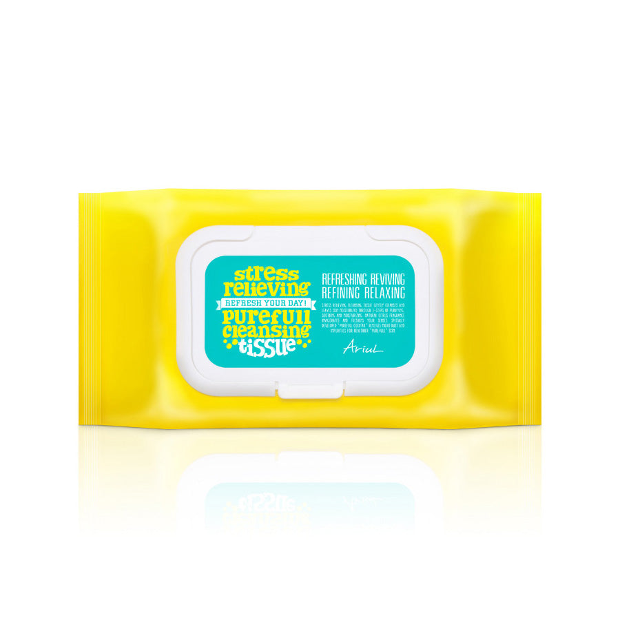 Ariul Ariul Stress Relieving Pureful Cleansing Tissues 80 Sheets - pore care - front bottle shot