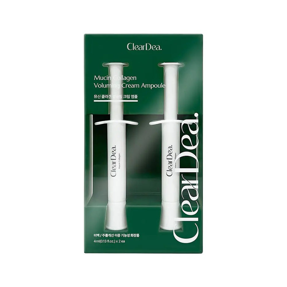 ClearDea. ClearDea. Mucin Collagen Volumizing Cream Ampoule 4ml 2 pieces - hydrating - front bottle shot