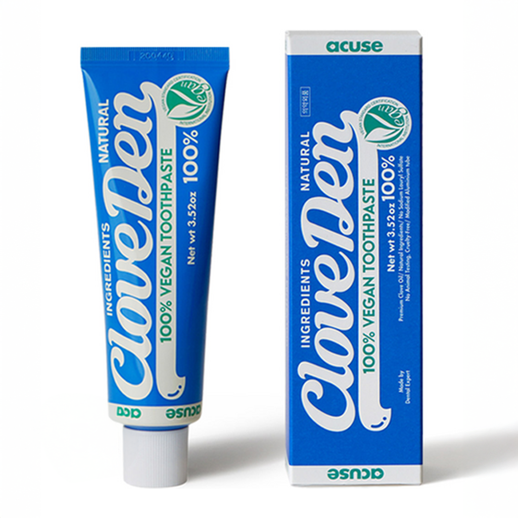 CloveDen CloveDen Natural Original 100% Vegan Toothpaste 100g - nourishing - front bottle shot