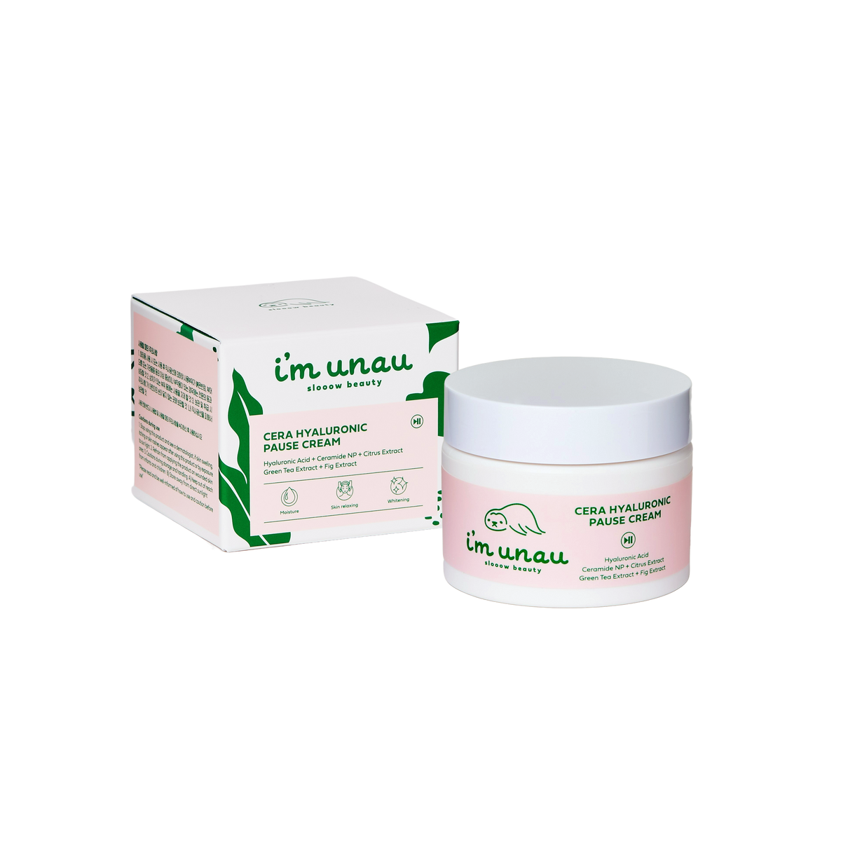 i'm unau i'm unau Cera Hyaluronic Pause Cream 50ml - hydrating - front bottle shot