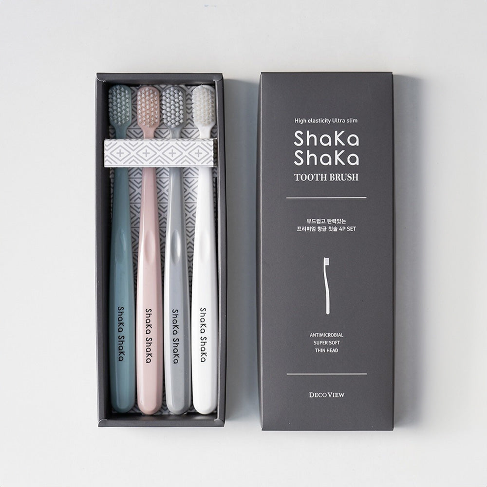 DECOVIEW DECOVIEW Shaka Shaka Toothbrush Set (4P) - daily care - front bottle shot