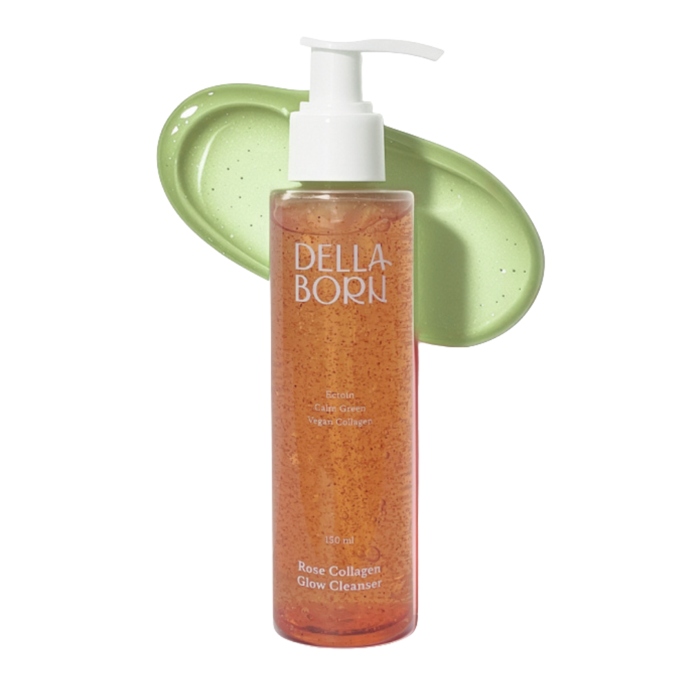 DELLA BORN DELLA BORN Rose Collagen Glow Cleanser 150ml - hydrating - front bottle shot