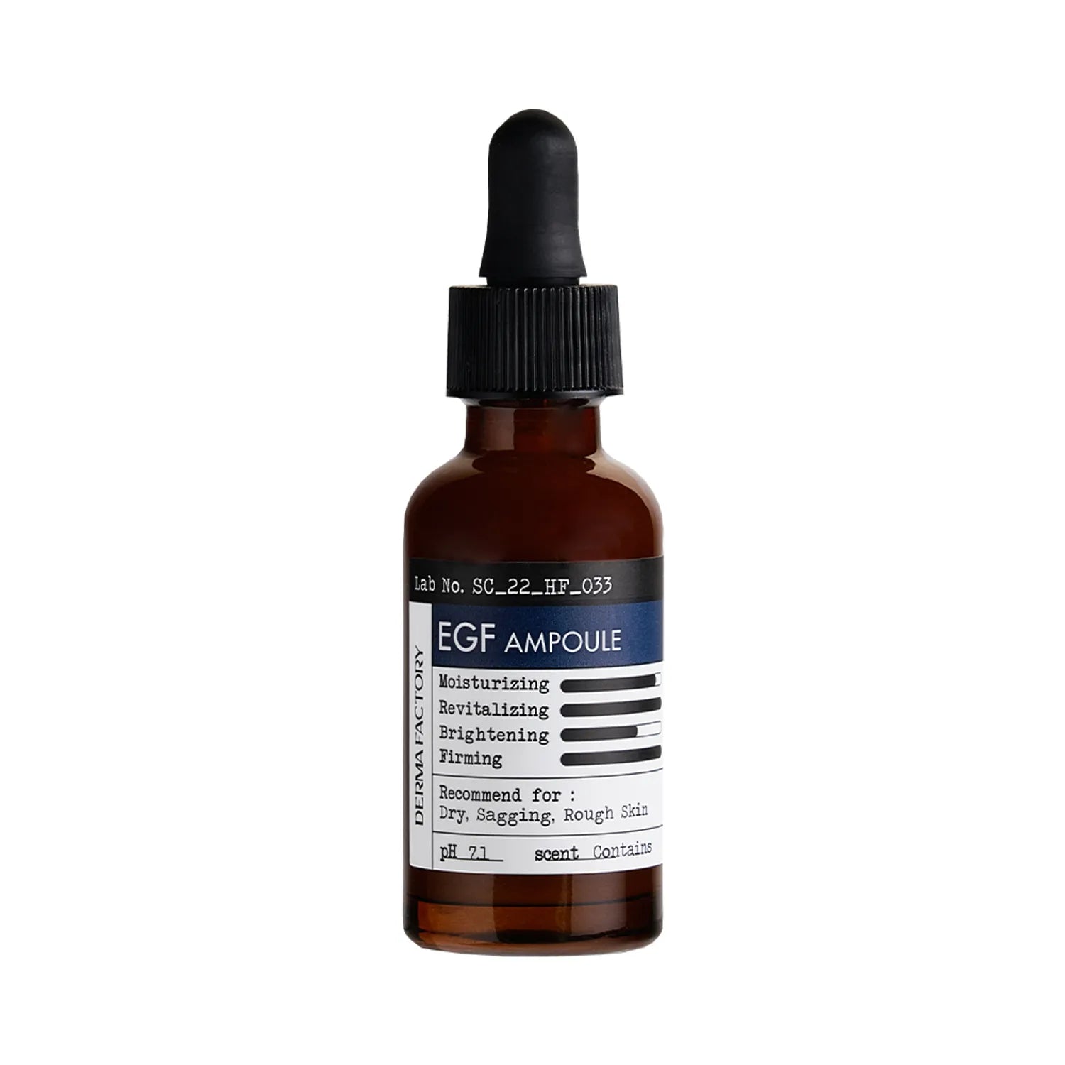 DERMA FACTORY DERMA FACTORY EGF Ampoule 30ml - brightening - front bottle shot