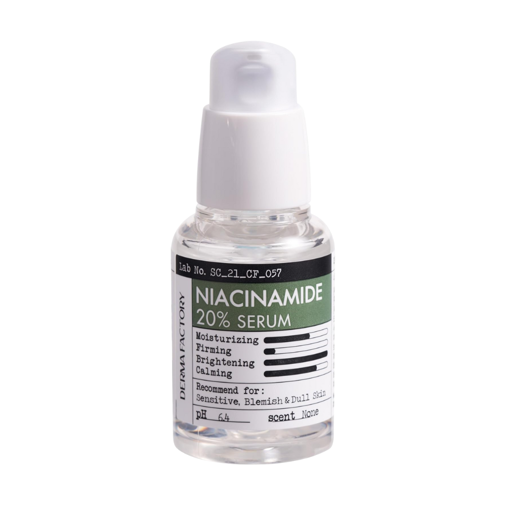 DERMA FACTORY DERMA FACTORY Niacinamide 20% Serum 30ml - brightening - front bottle shot