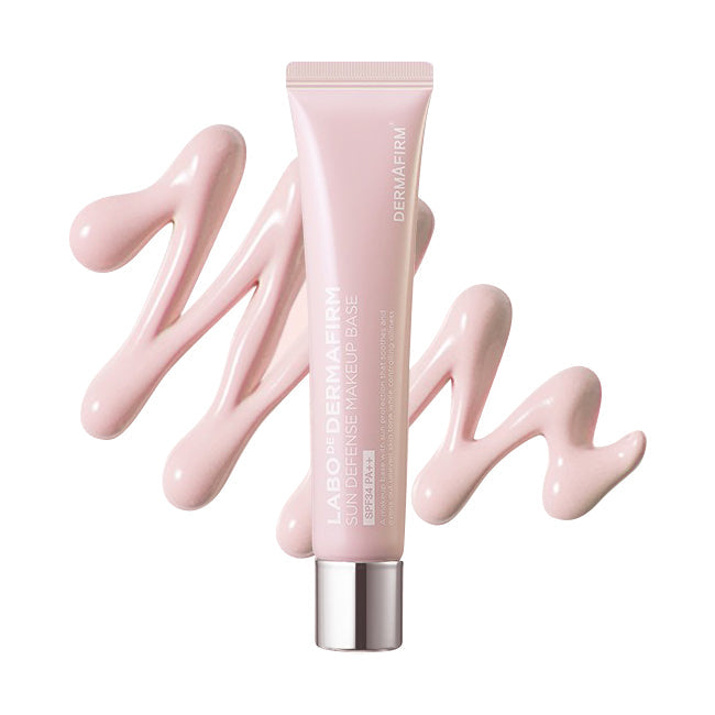 DERMAFIRM DERMAFIRM Labo de Sun Defense Makeup Base Pink 40g SPF34 PA++ - soothing - front bottle shot