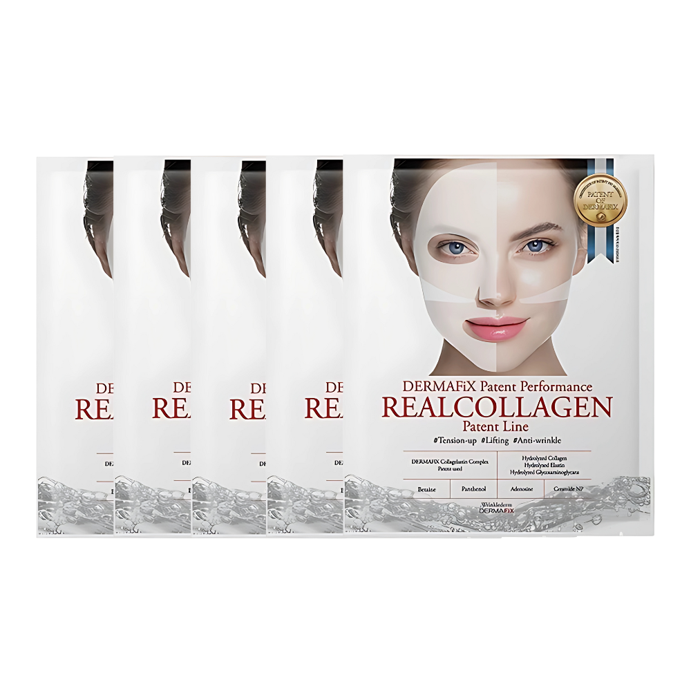 DERMAFIX DERMAFIX Patent Performance Real Collagen (5 Sheets) - hydrating - front bottle shot