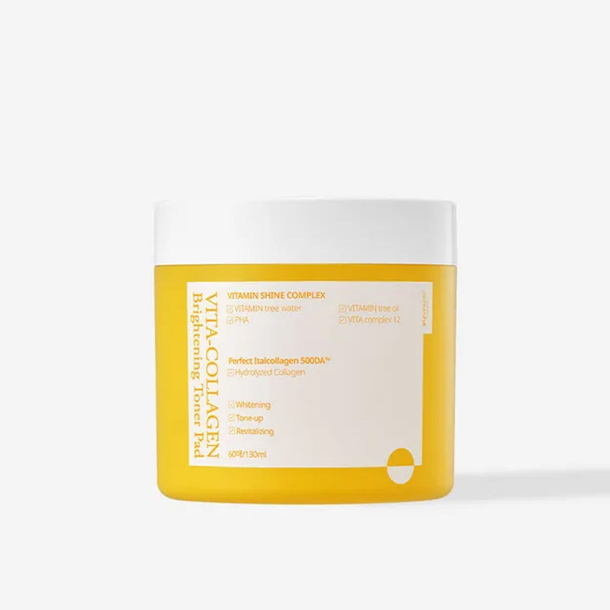 DERMAFIX DERMAFIX Vita Collagen Brightening Toner Pad 60 Pads - brightening - front bottle shot