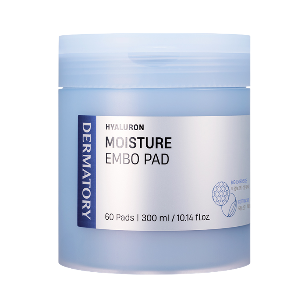 DERMATORY DERMATORY Hyalluron Moisture Embo Pad 60 Pads 300ml - hydrating - front bottle shot