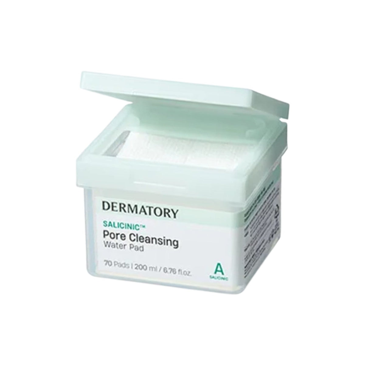 DERMATORY DERMATORY Salicinic Pore Cleansing Water Pad 70ea - hydrating - front bottle shot
