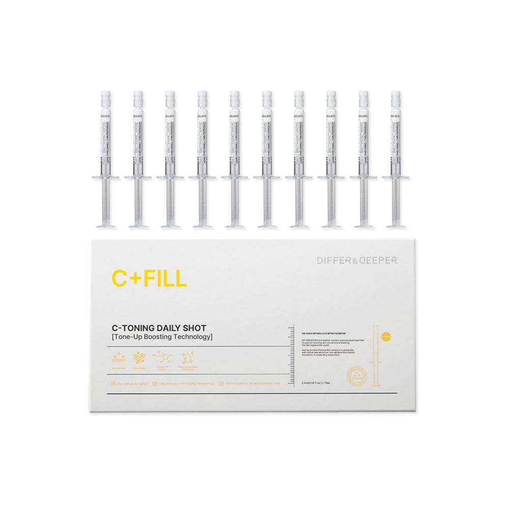 DIFFER&DEEPER DIFFER&DEEPER C-Toning Daily Shot 2.5ml x 10ea - brightening - front bottle shot