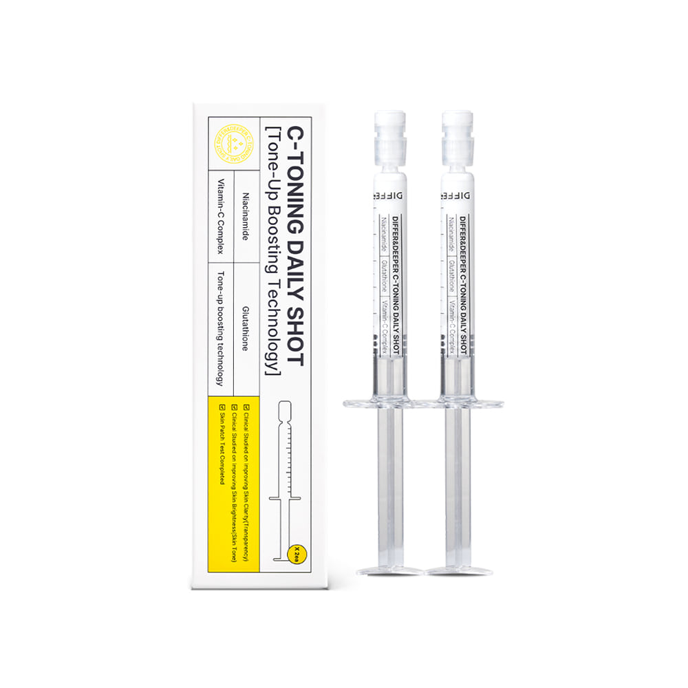 DIFFER&DEEPER DIFFER&DEEPER C-Toning Daily Shot Starter Pack 2.5ml x 2ea - brightening - front bottle shot