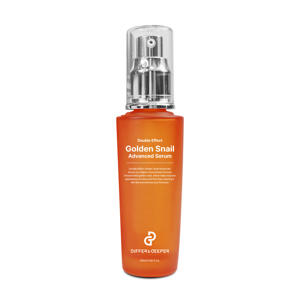 DIFFER&DEEPER DIFFER&DEEPER Double Effect Golden Snail Advanced Serum 50ml - anti-aging - front bottle shot