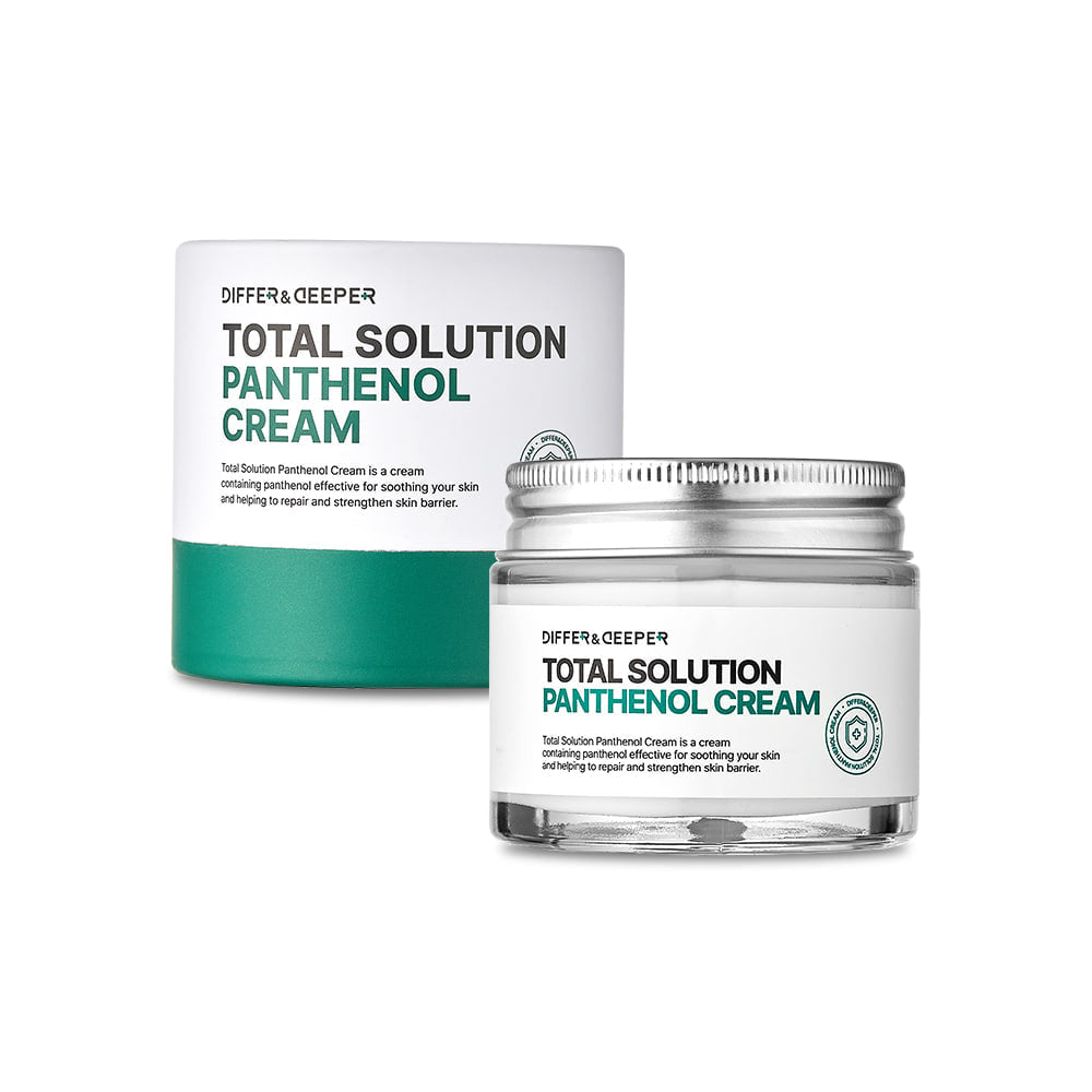 DIFFER&DEEPER DIFFER&DEEPER Total Solution Panthenol Cream 70g - hydrating - front bottle shot