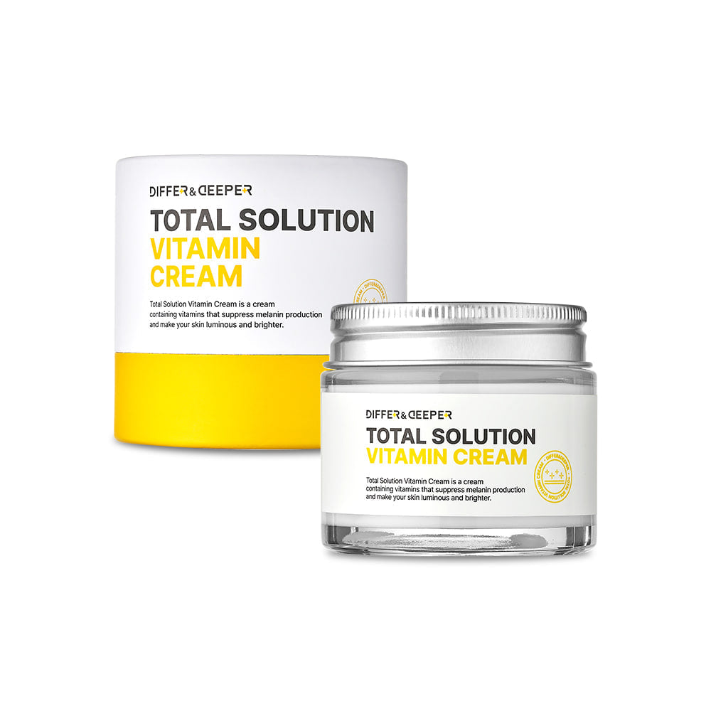 DIFFER&DEEPER DIFFER&DEEPER Total Solution Vitamin Cream 70g - daily care - front bottle shot