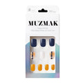 MUZMAK MUZMAK Nail Tips 36pcs #Delight Check(Short Square) - anti-aging - front bottle shot