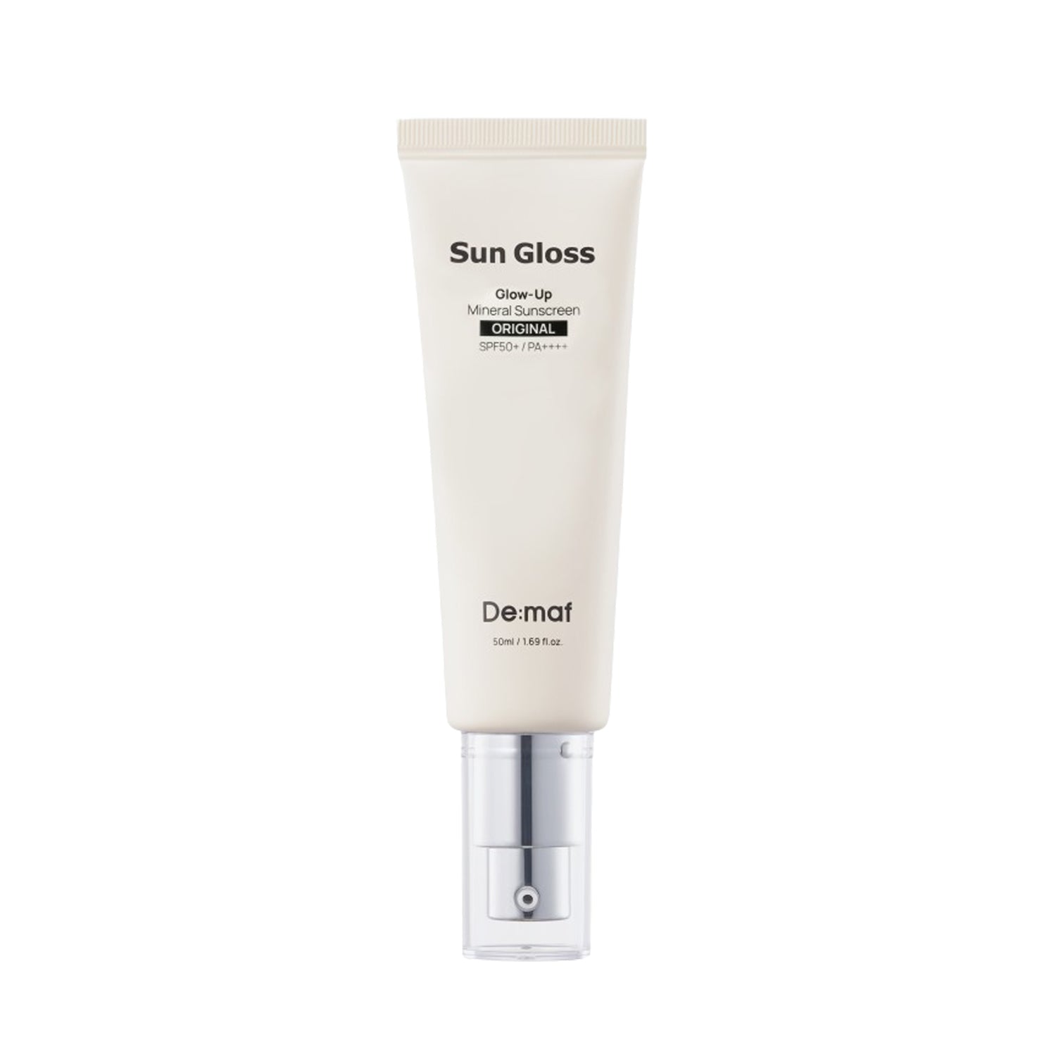 De:maf De:maf Sun Gloss Glow-Up Mineral Sunscreen Original 50ml - sun protection - front bottle shot