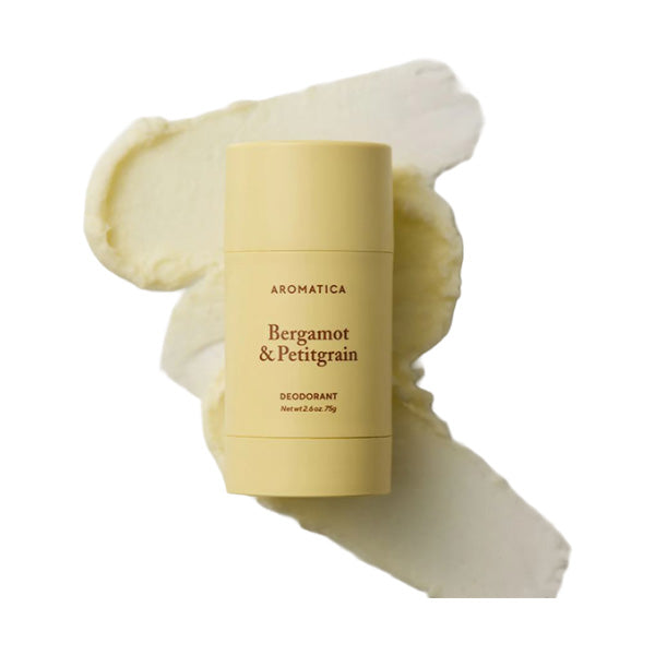 AROMATICA AROMATICA Bergamot & Petitgrain Deodorant 75g - hydrating - front bottle shot