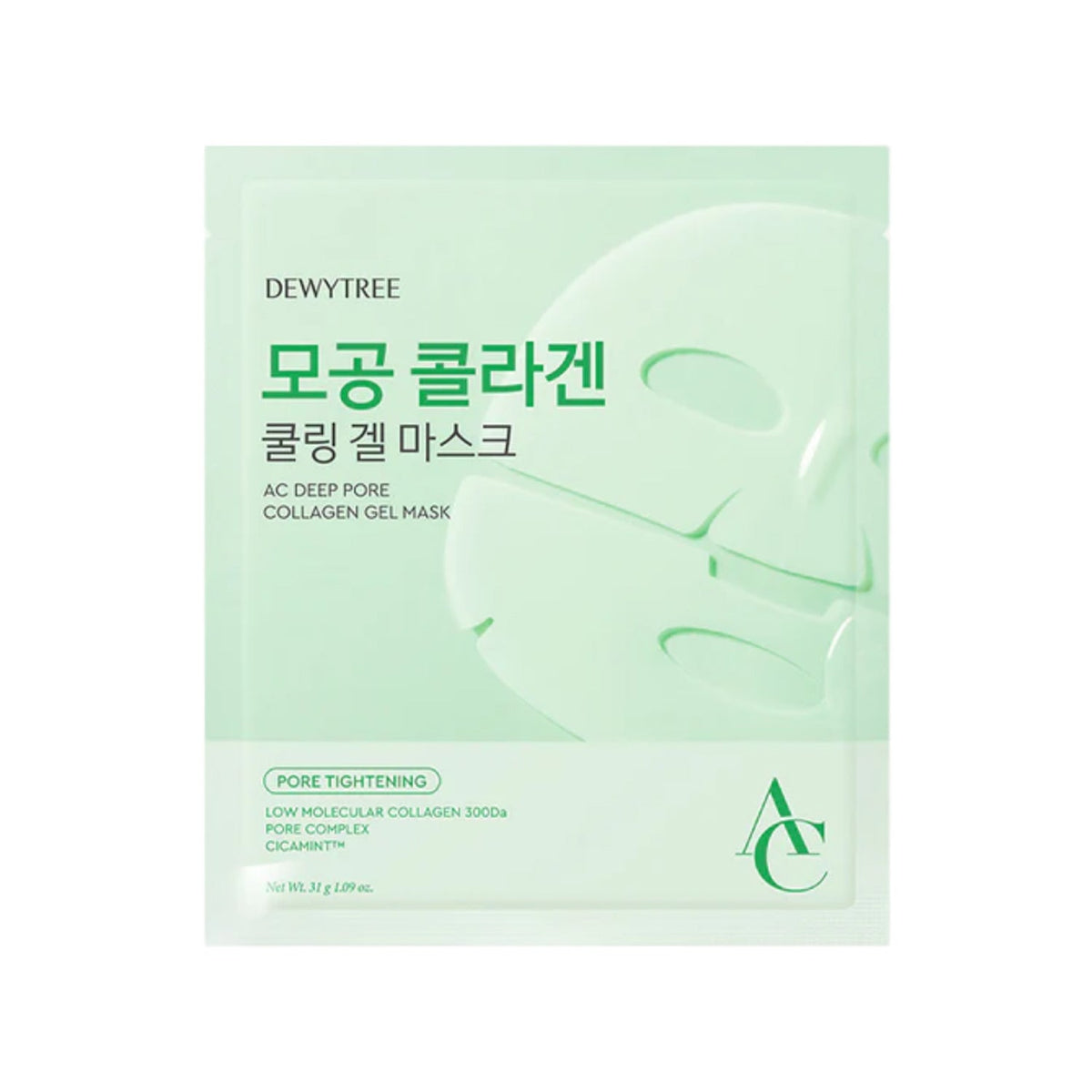 Dewytree Dewytree AC Deep Pore Collagen Gel Mask 4ea - hydrating - front bottle shot