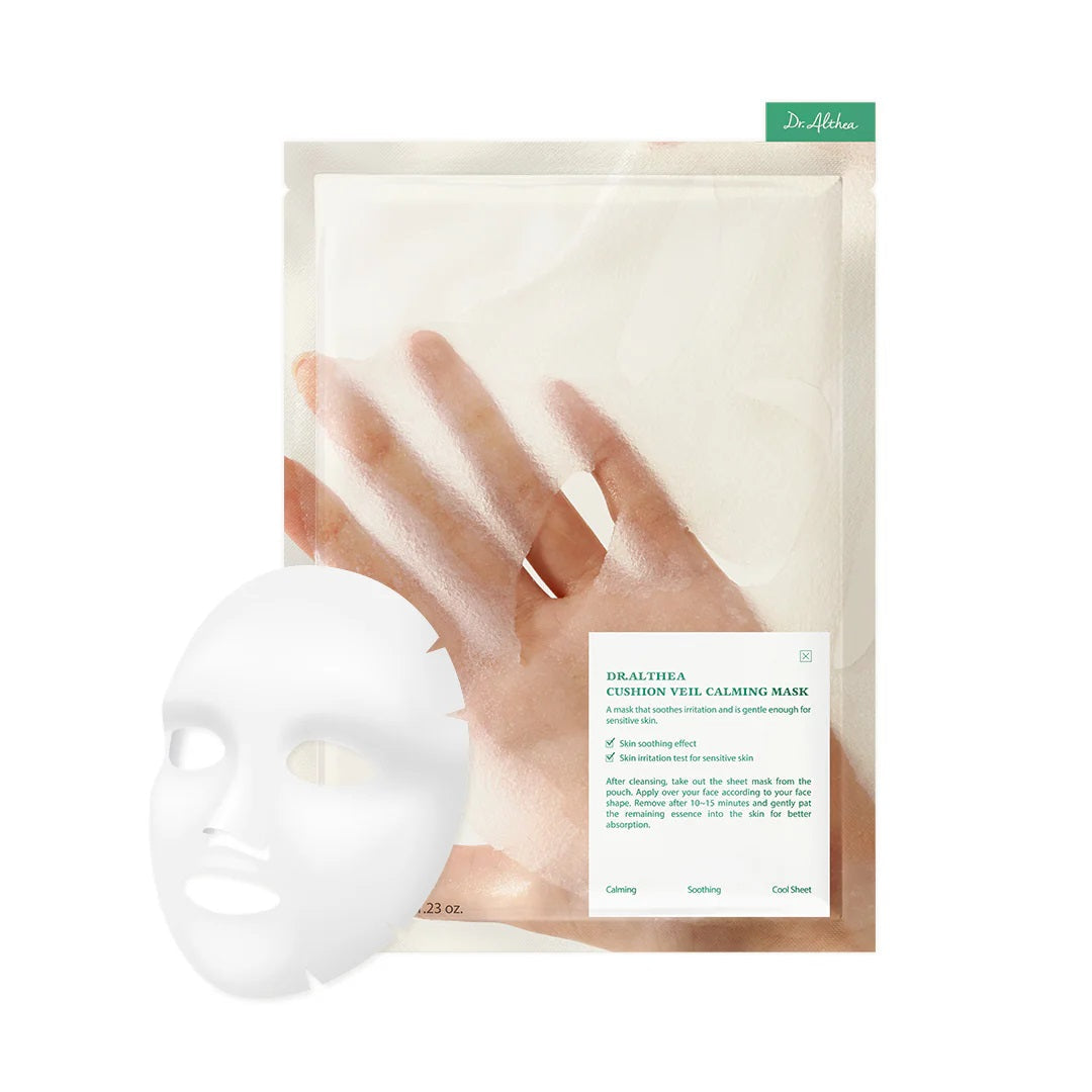 Dr.Althea Dr.Althea Cushion Veil Calming Mask 28g 4sheets - hydrating - front bottle shot