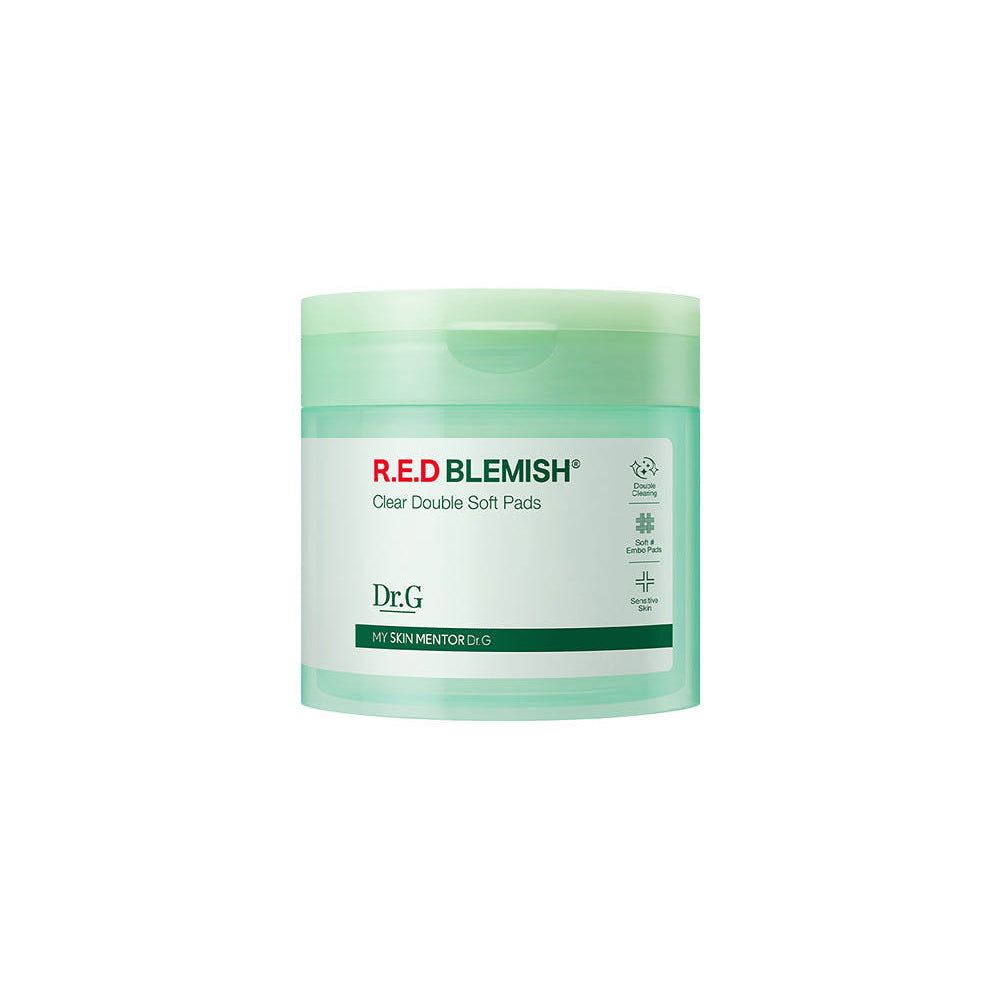 Dr.G Dr.G Red Blemish Clear Double Soft Pad 180ml 60ea - soothing - front bottle shot