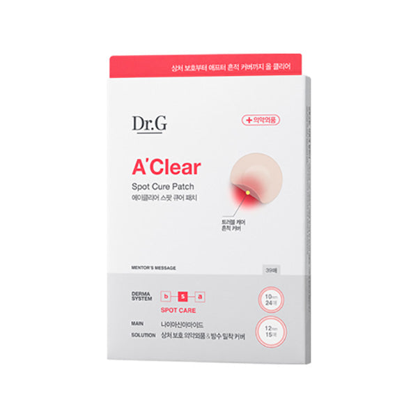Dr.G Dr.G A'Clear Spot Cure Patch 39ea - soothing - front bottle shot