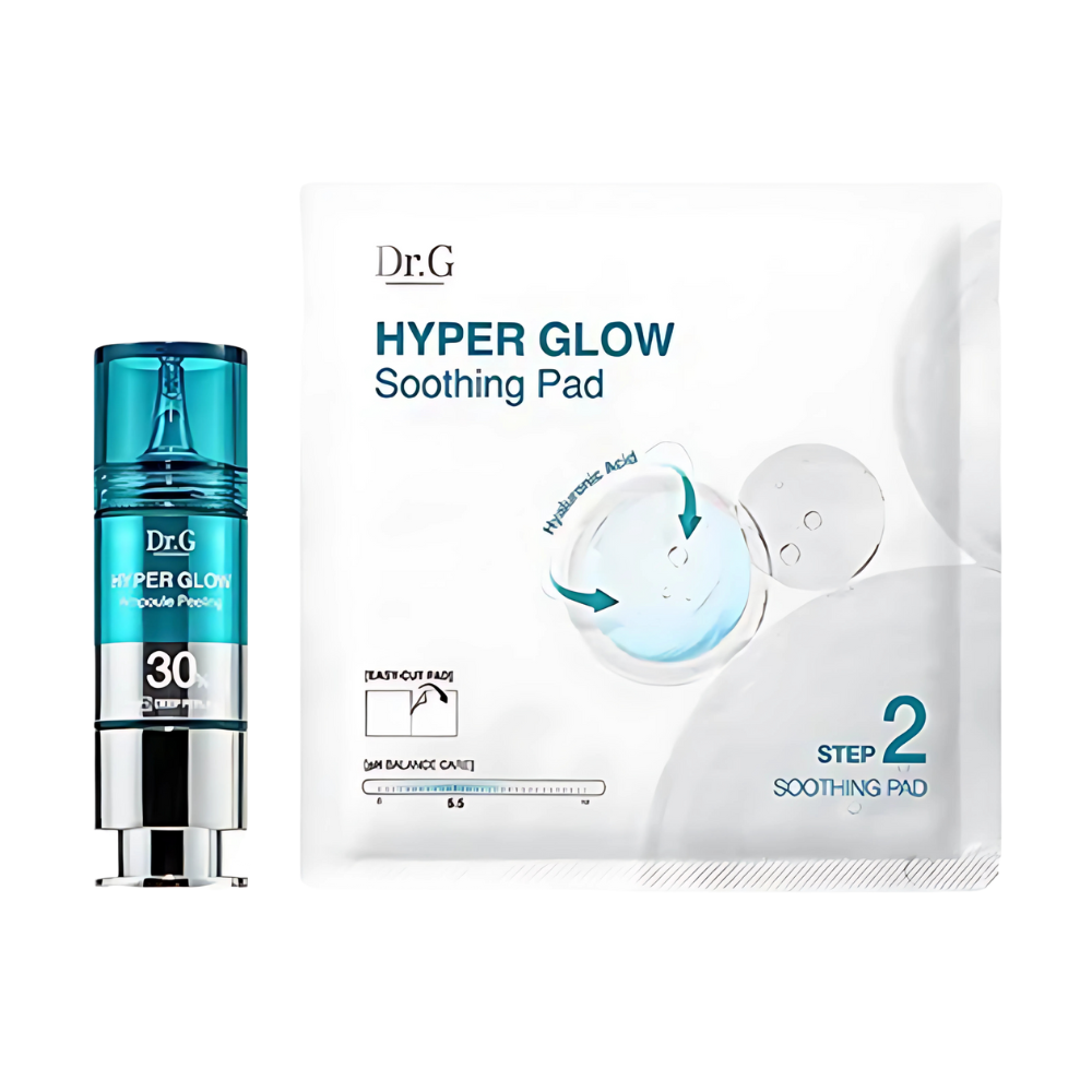 Dr.G Dr.G Hyper Glow 30% Ampoule Peeling 2-Step Program (Ampoule Peeling 15ml + Soothing Pads 13g x 4 sheets) - hydrating -