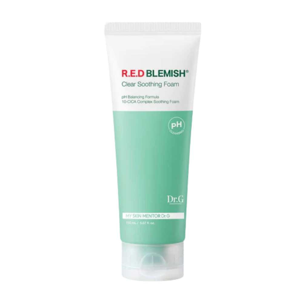 Dr.G Dr.G Red Blemish Clear Soothing Foam 150ml - hydrating - front bottle shot