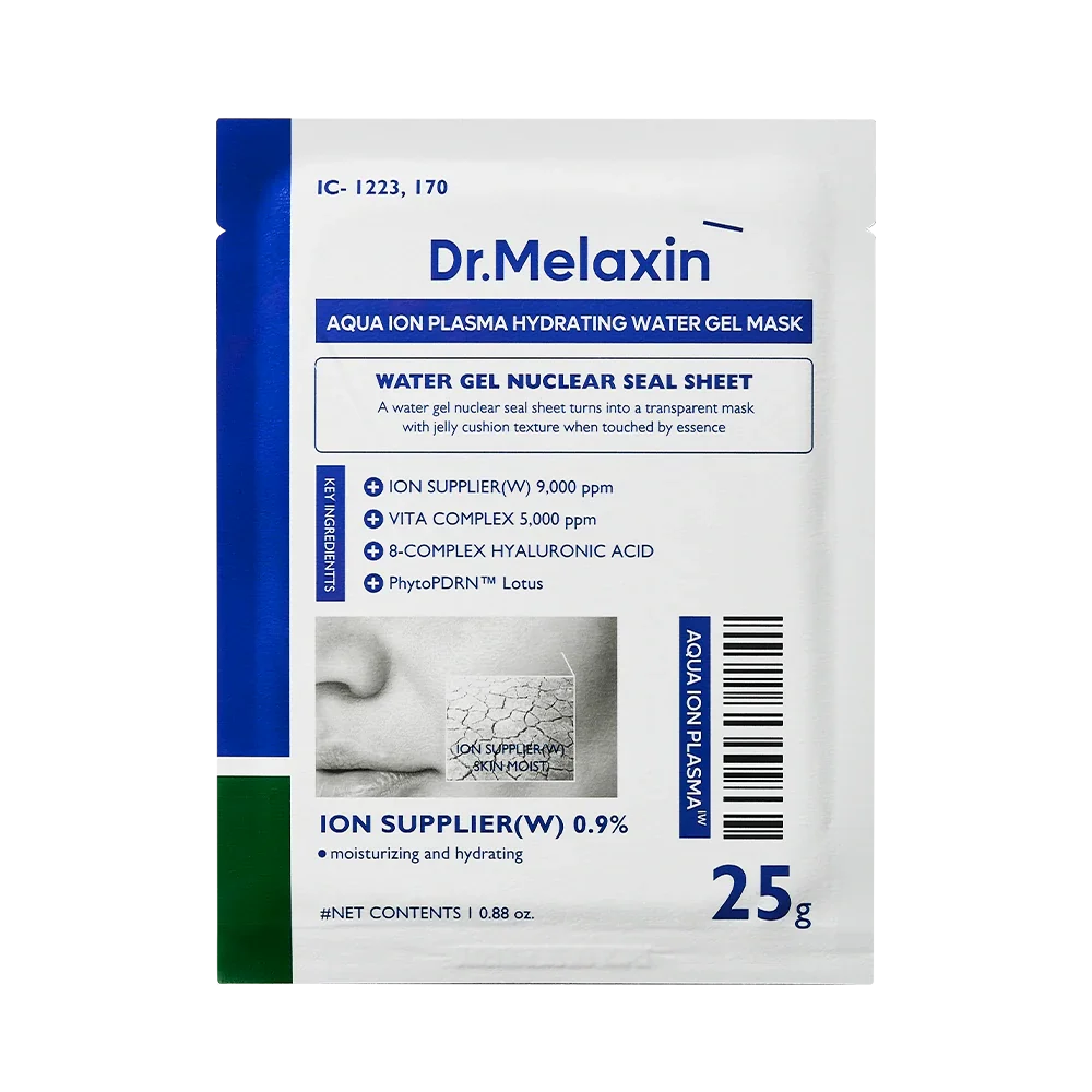 Dr.Melaxin Dr.Melaxin Aqua Ion Plasma Hydrating Water Gel 5 Masks Pack - hydrating - front bottle shot