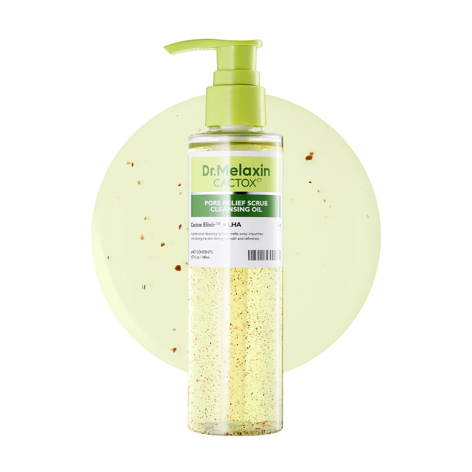 Dr.Melaxin Dr.Melaxin Cactox Pore Relief Scrub Cleansing Oil 140ml - hydrating - front bottle shot