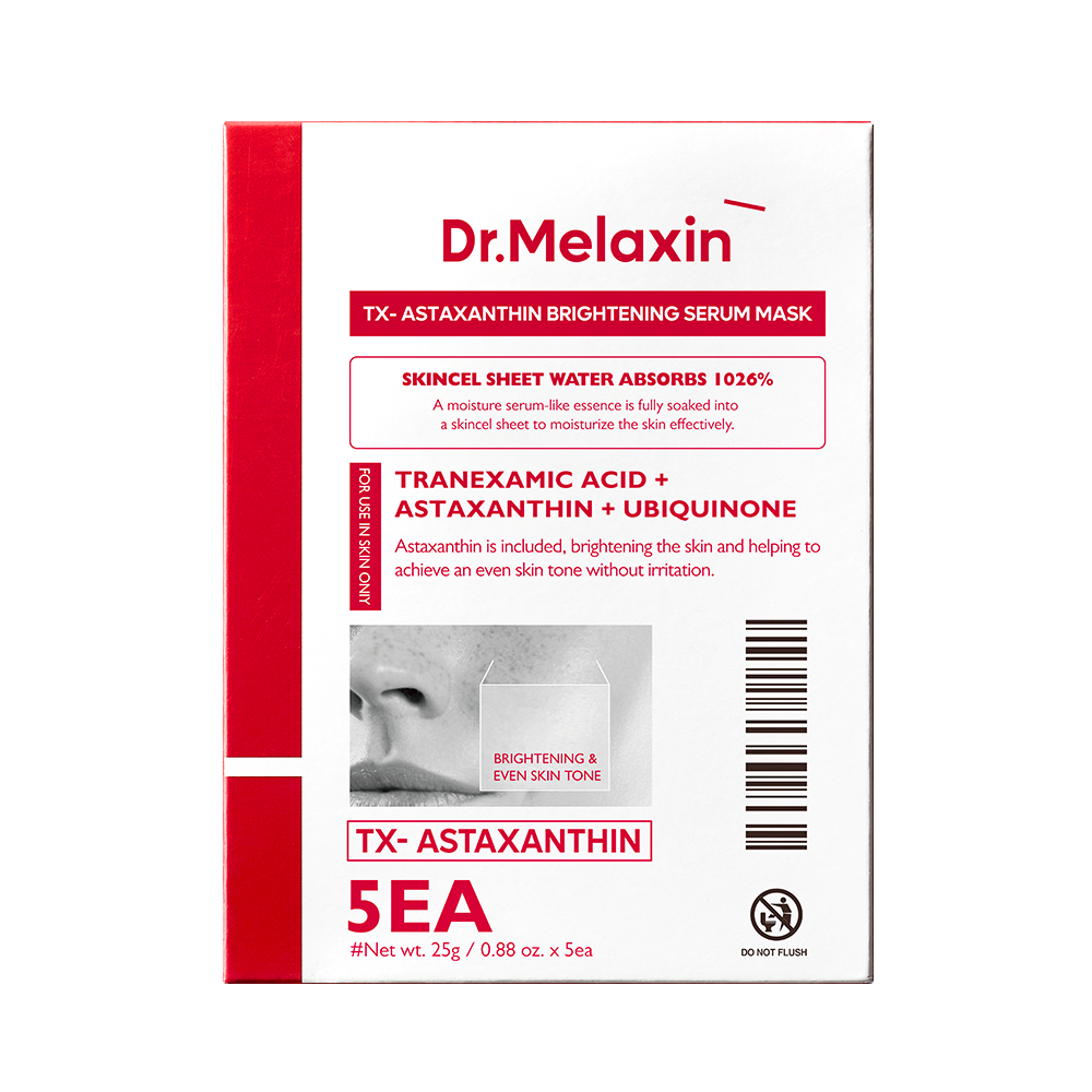 Dr.Melaxin Dr.Melaxin TX-Astaxanthin Brightening Serum Mask 25g x 5ea - brightening - front bottle shot