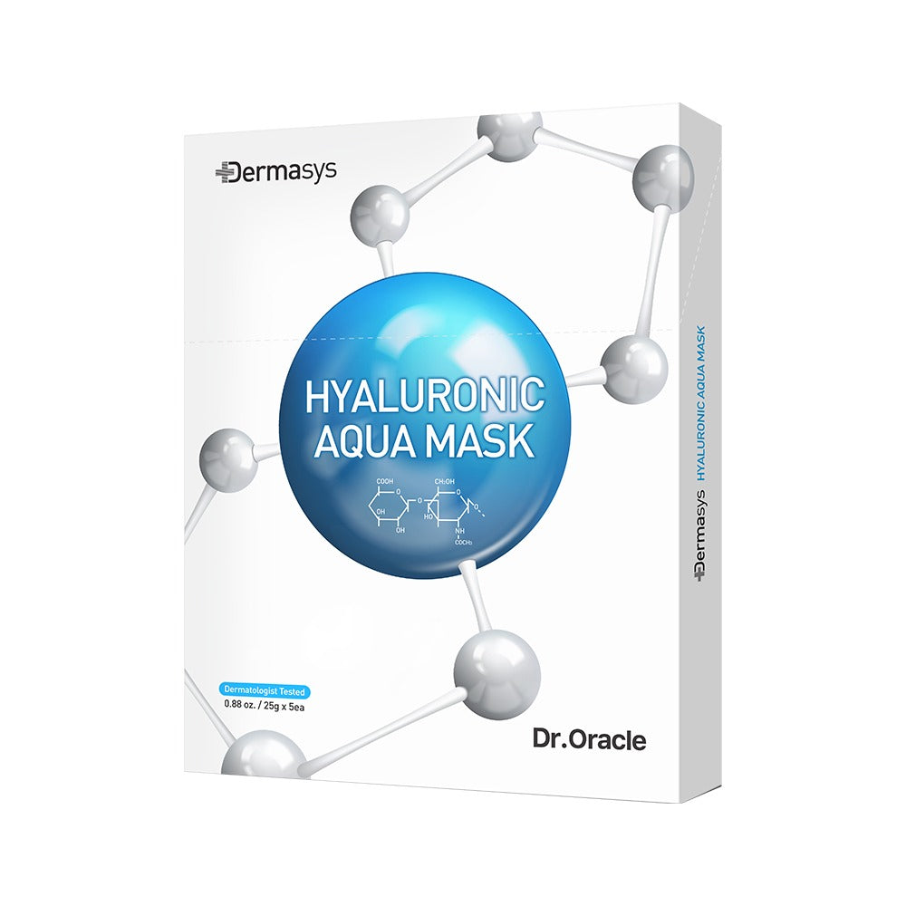 Dr.oracle Dr.oracle Hyaluronic Aqua Mask 1Box (5ea) - hydrating - front bottle shot