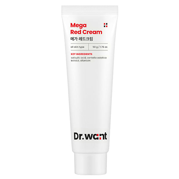 Dr.want Dr.want Mega Red Cream 50g - hydrating - front bottle shot