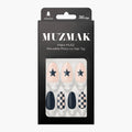 MUZMAK MUZMAK Nail Tips 36pcs #Draw Night(Almond) - anti-aging - front bottle shot