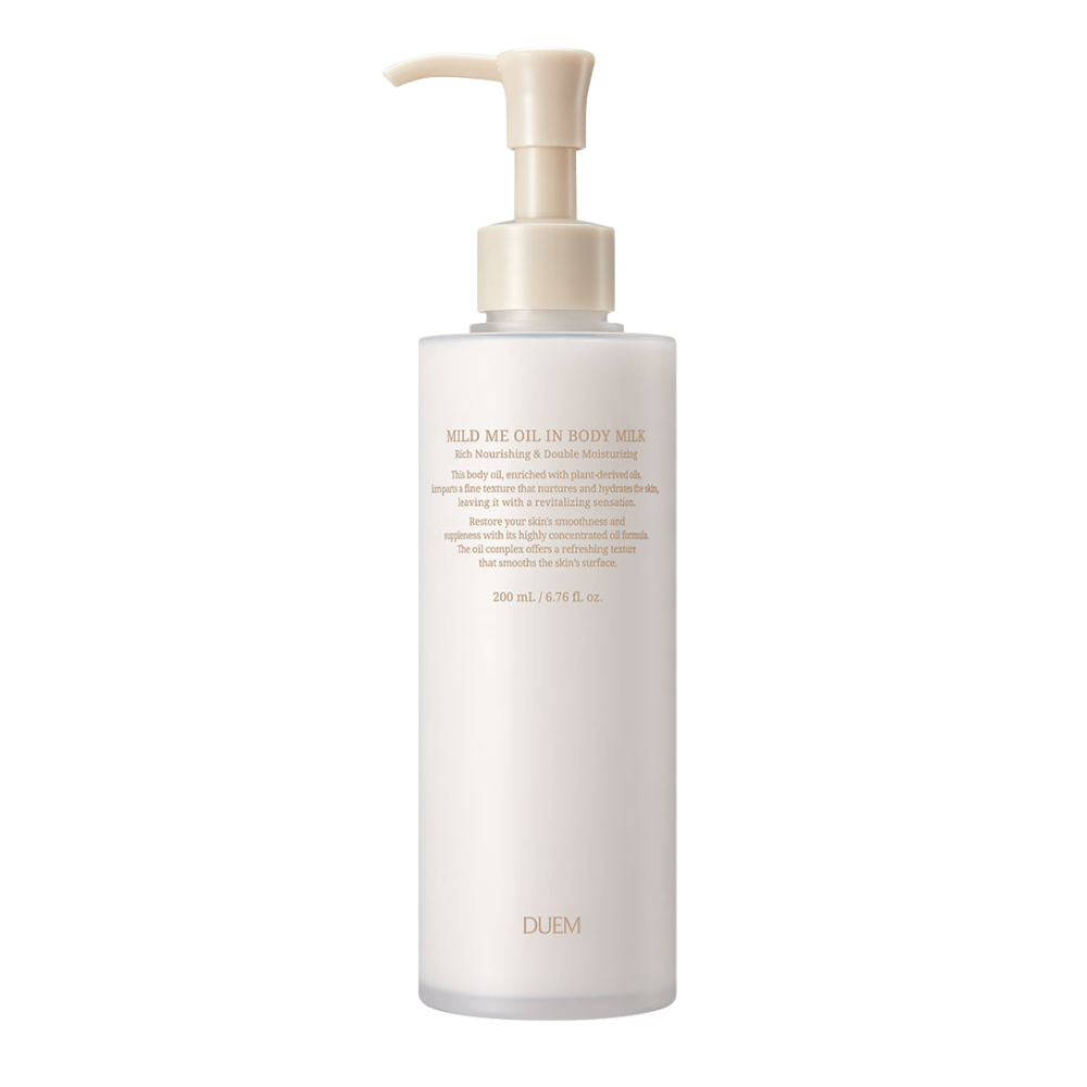 Duem Duem Mild Me Oil In Body Milk 200ml - hydrating - front bottle shot