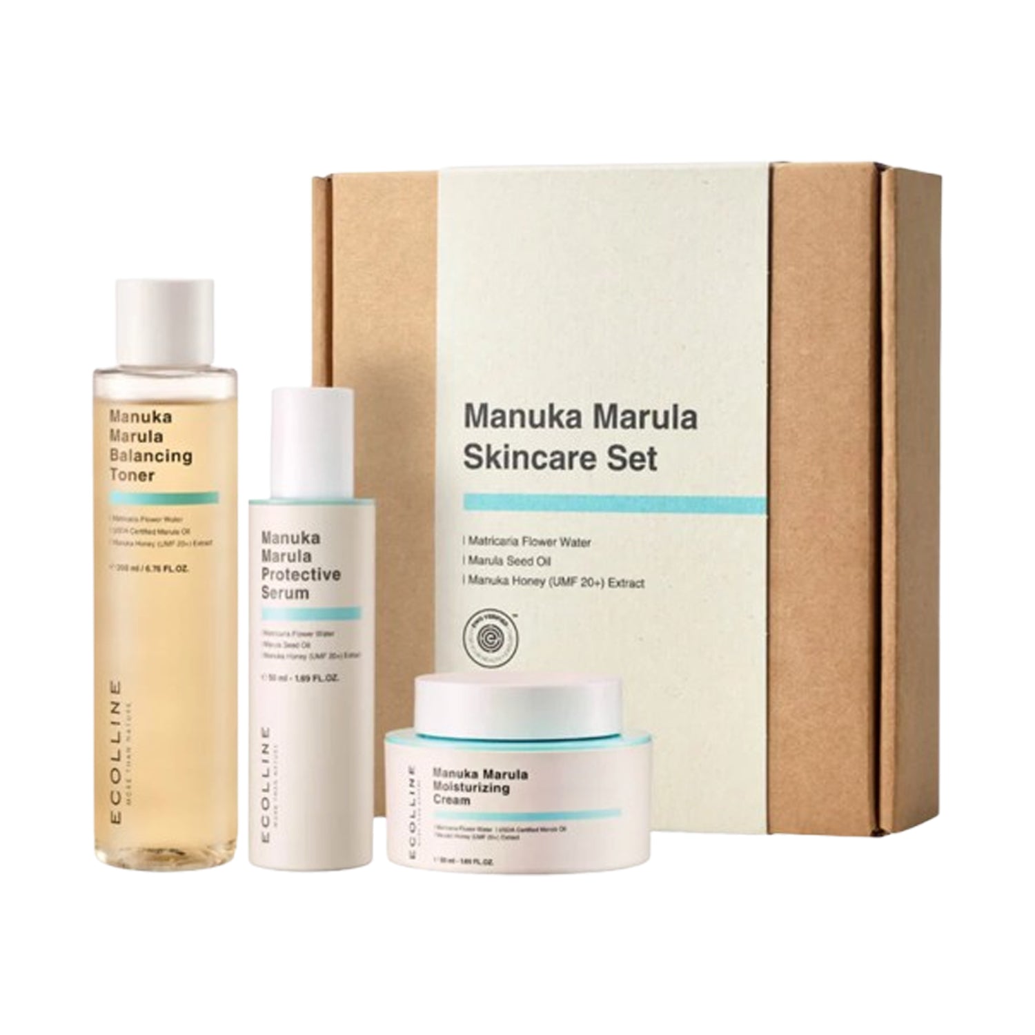 ECOLLINE ECOLLINE Manuka Marula 3-Step Gift Set - hydrating - front bottle shot