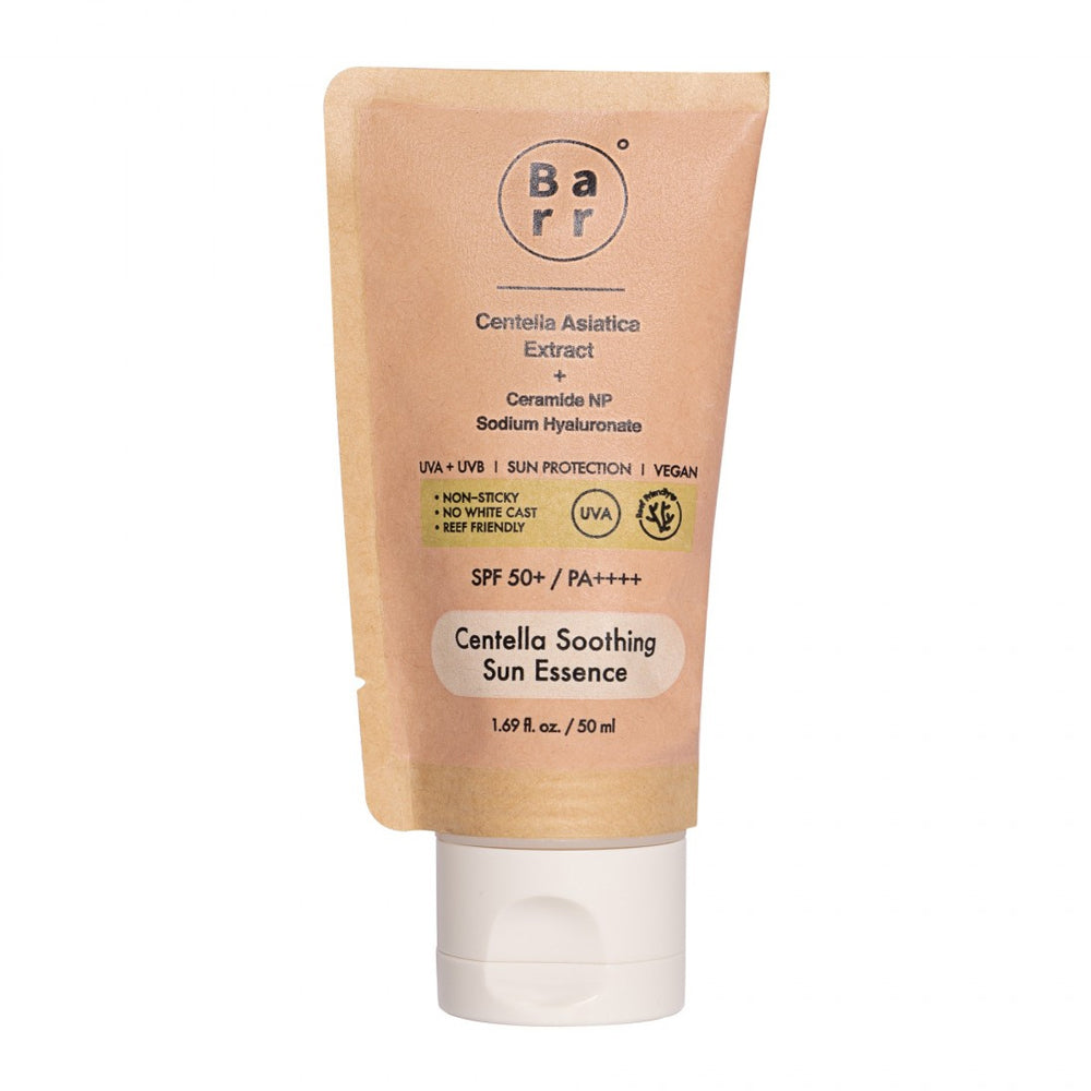 BARR BARR Centella Soothing Sun Essence 50ml - hydrating - front bottle shot