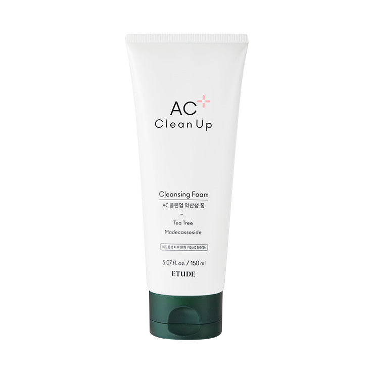 ETUDE ETUDE AC Clean Up pH Daily Cleansing Foam 150ml - soothing - front bottle shot