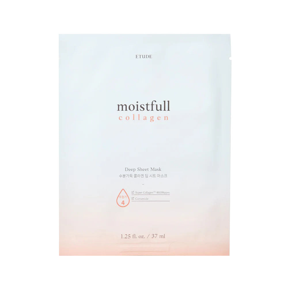 ETUDE ETUDE Moistfull Collagen Deep Sheet Mask 37ml 1ea - hydrating - front bottle shot