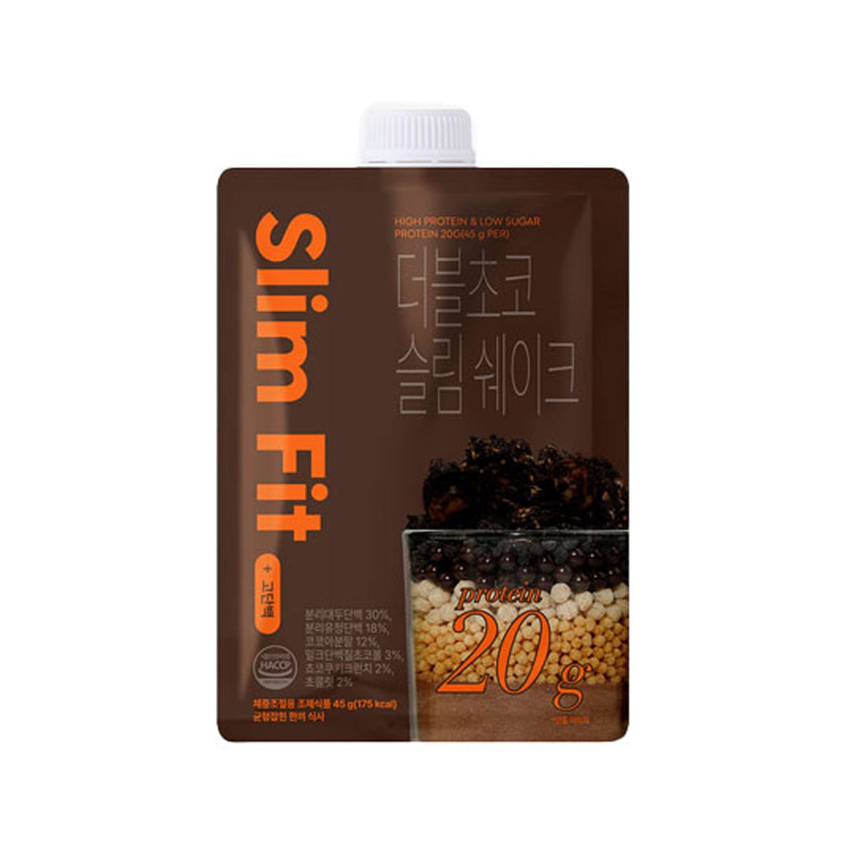 EXTREME EXTREME Double Choco Slim Shake (45g x 7 pouch) - hydrating - front bottle shot