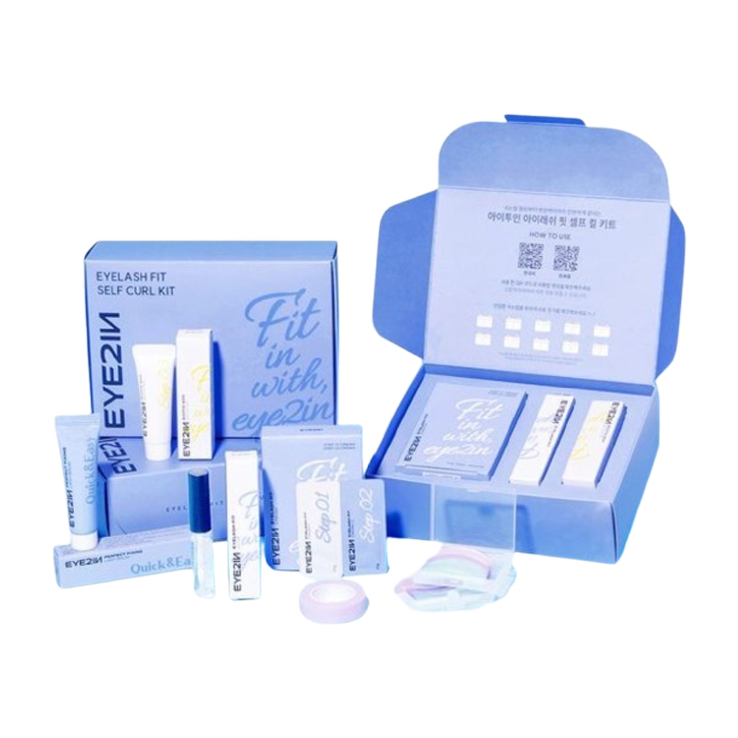 EYE2IN EYE2IN Eyelash Perm & Care All in One Kit – 10 Uses (Lash Balms Included) - soothing - front bottle shot